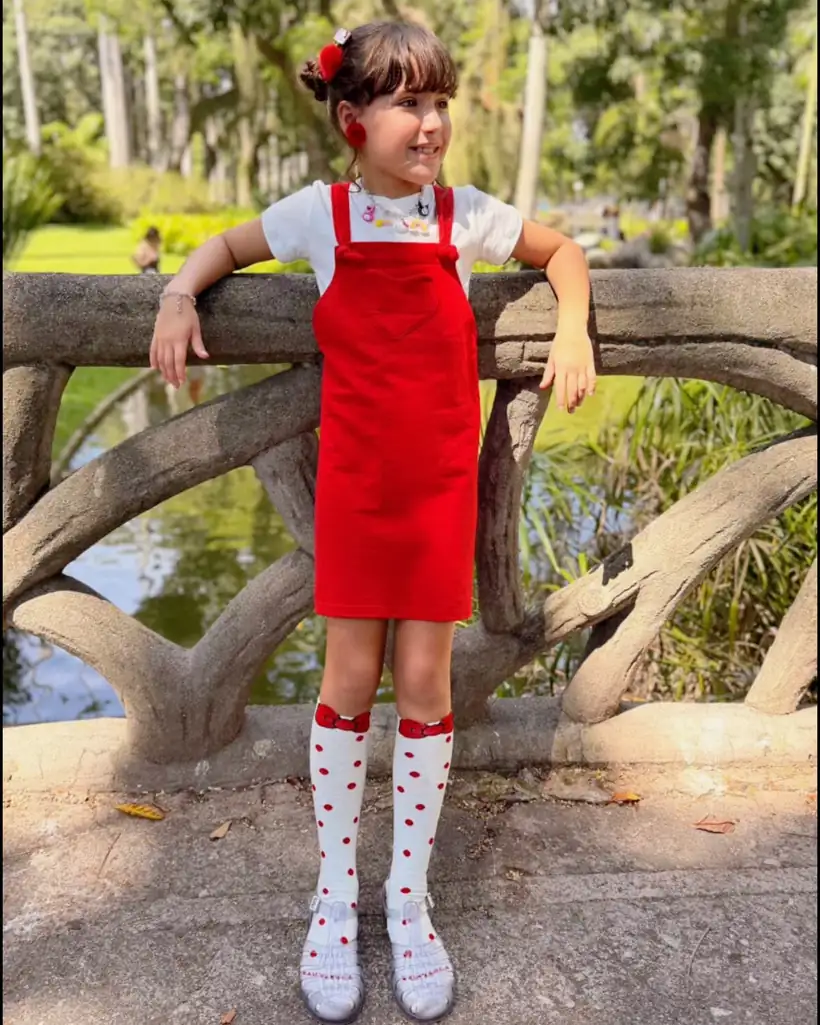Vestido Overal Vermelho